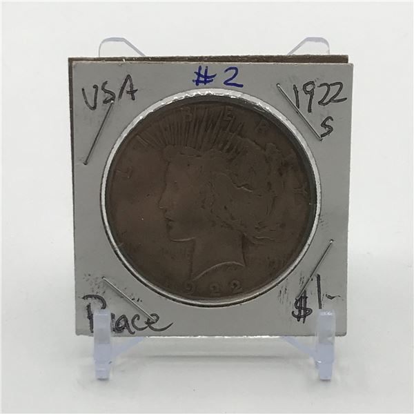 PEACE SILVER DOLLAR - MINTED IN 1922 IN SAN FRANCISCO