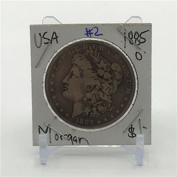 MORGAN SILVER DOLLAR - MINTED IN 1885 IN NEW ORLEANS