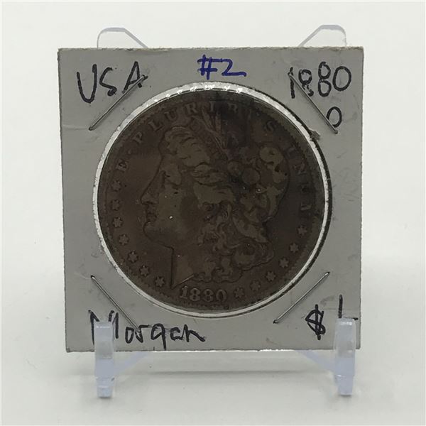 MORGAN SILVER DOLLAR - MINTED IN 1880 IN NEW ORLEANS