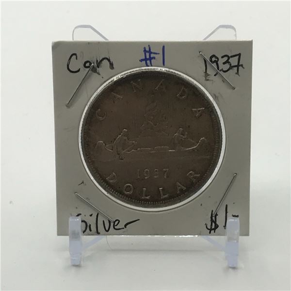 CANADIAN SILVER DOLLAR - MINTED IN 1937