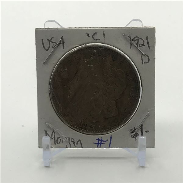 MORGAN SILVER DOLLAR - MINTED IN 1921 IN DENVER