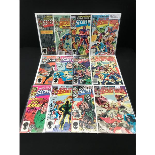 SECRET WARS #1-12 COMPLETE SET INCLUDING 1ST BLACK SUIT SPIDER-MAN - MARVEL COMICS