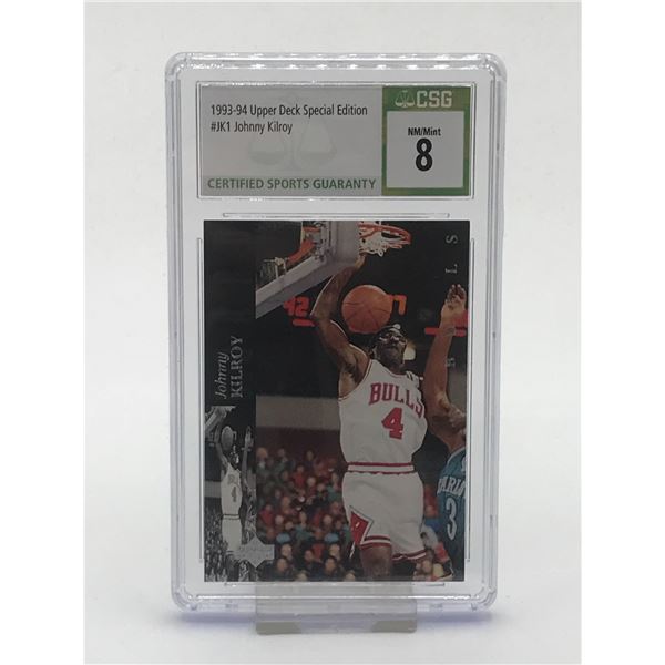 1993-94 UPPER DECK SPECIAL EDITION #JK1 JOHNNY KILROY TRADING CARD - CSG GRADE 8