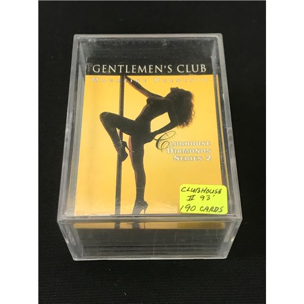 GENTLEMAN'S CLUB MAGAZINE PRESENTS CLUBHOUSE #2 (1993) 190 CARDS IN PROTECTIVE CASE