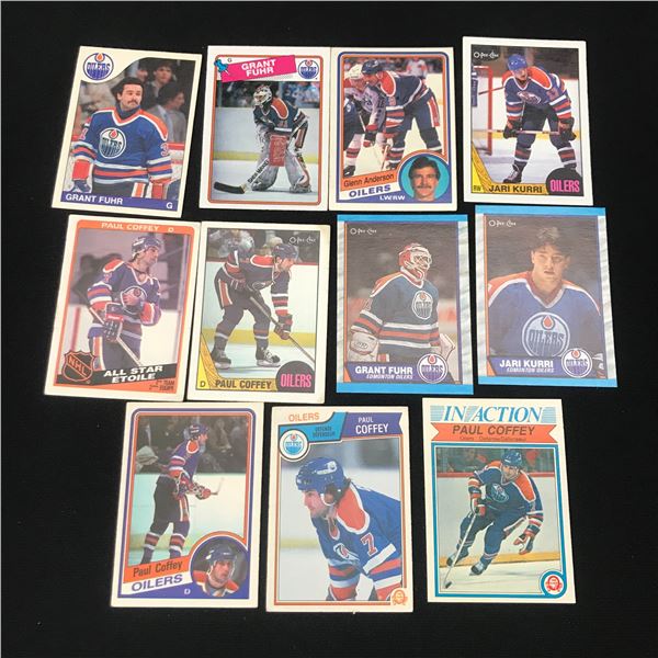 LOT OF 11 EDMONTON OILERS HOCKEY TRADING CARDS