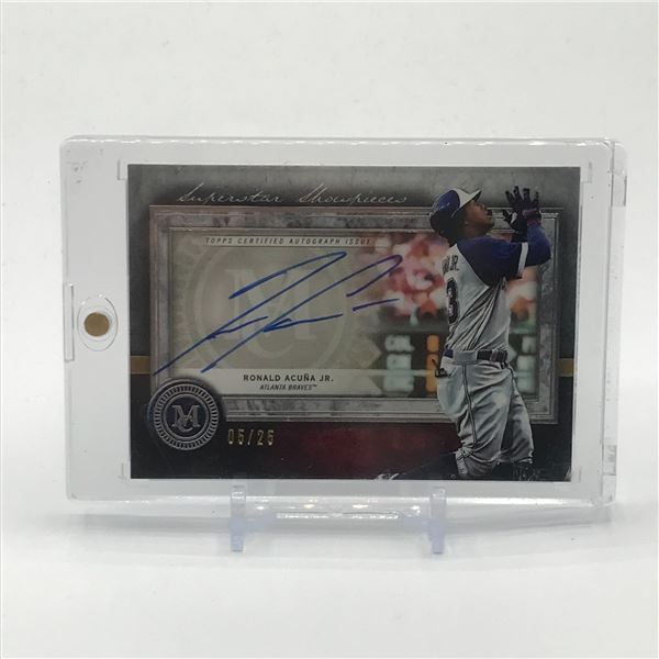 2020 TOPPS MUSEUM COLLECTION BASEBALL RONALD ACUNA JR SIGNED TRADING CARD 05/25
