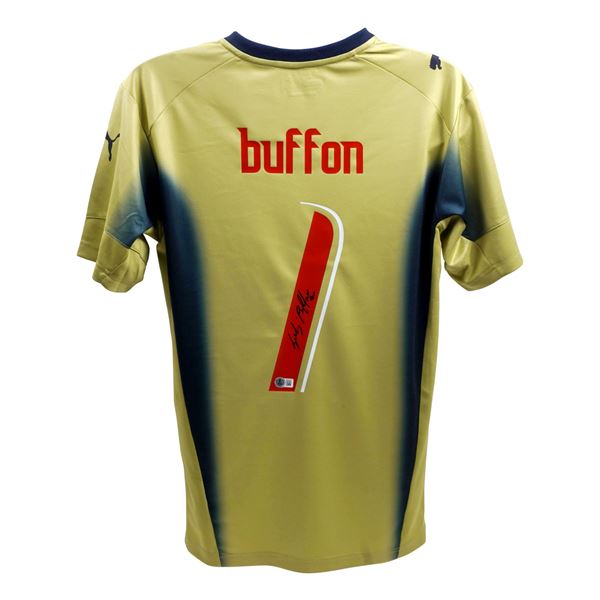 GIANLUIGI BUFFON SIGNED SOCCER JERSEY - BECKETT COA