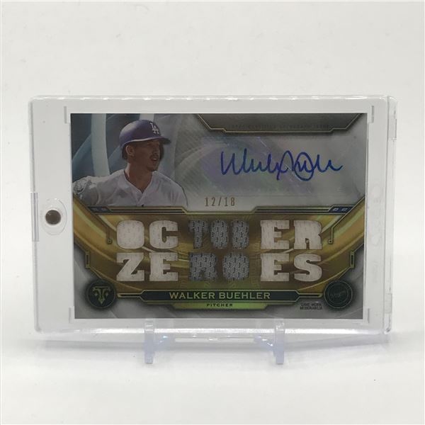 2019 TOPPS WALKER BUEHLER SIGNED PATCH TRADING CARD 12/18