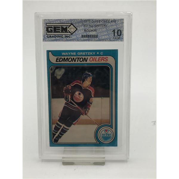 1979 OPC WAYNE GRETZKY ROOKIE TRADING CARD - GEM GRADING 10