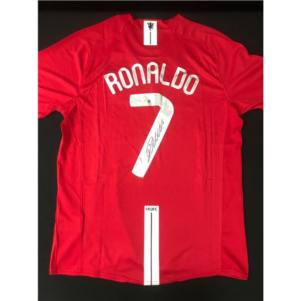 CHRISTIANO RONALDO SIGNED MANCHESTER UNITED FOOTBALL JERSEY - BECKETT COA