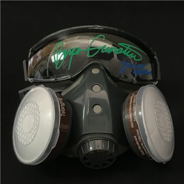 BRYAN CRANSTON AND DEAN NORRIS SIGNED GASMASK - KB AND WWOC COA