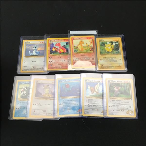 LOT OF 9 POKEMON TCG TRADING CARDS IN SEALED PLASTIC SLEEVES