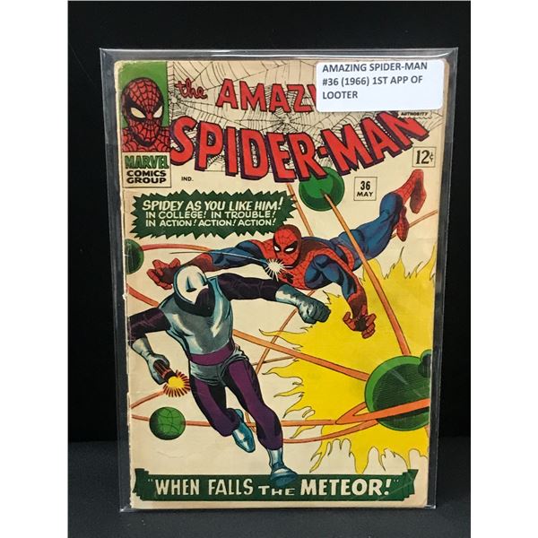 THE AMAZING SPIDERMAN #36 (1966) 1ST APP THE LOOTER - MARVEL COMICS