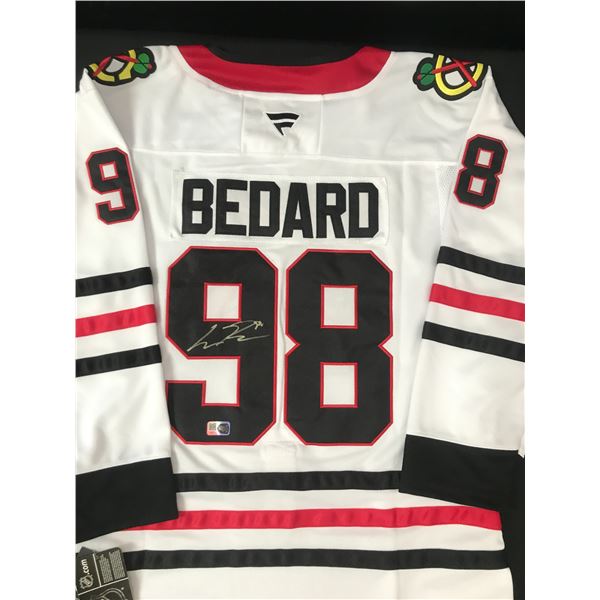CONNOR BEDARD SIGNED CHICAGO BLACKHAWKS CUSTOM JERSEY - ELITE SPORTS COA