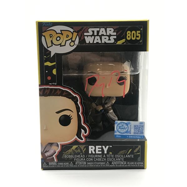 DAISY RIDLEY SIGNED REY STAR WARS FUNKO POP - HOLLYWOOD COA