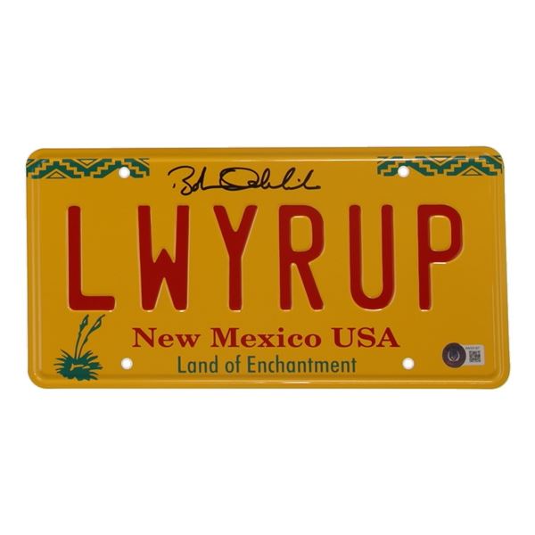 BOB ODENKIRK SIGNED LWYRUP LICENSE PLATE - BECKETT COA