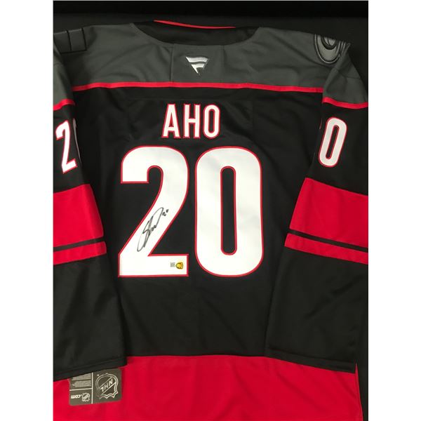 SEBASTIAN AHO SIGNED CAROLINA HURRICANES CUSTOM JERSEY - ELITE SPORTS COA