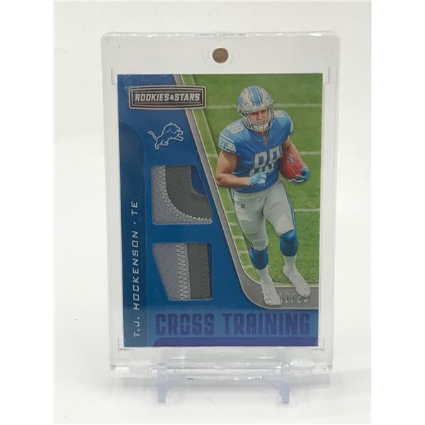 2019 PANINI ROOKIES AND STARS FOOTBALL T.J HOCKENSON PATCH TRADING CARD 17/25