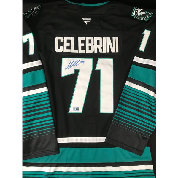 MACKLIN CELEBRINI SIGNED SAN JOSE SHARKS CUSTOM JERSEY - ELITE SPORT COA