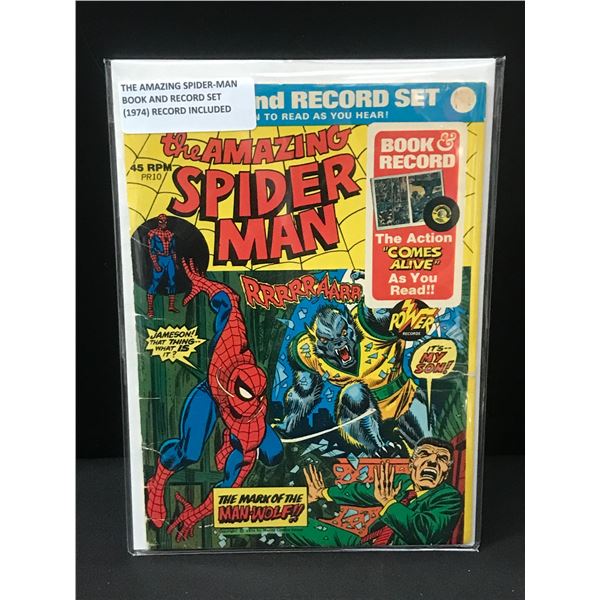 THE AMAZING SPIDERMAN BOOK AND RECORD SET (1974) RECORD INCLUDED