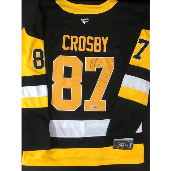 SIDNEY CROSBY SIGNED PITTSBURGH PENGUINS CUSTOM JERSEY - ELITE SPORTS COA