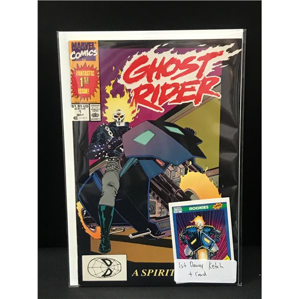 GHOST RIDER #1 1ST DNNY KETCH & CARD - MARVEL COMICS