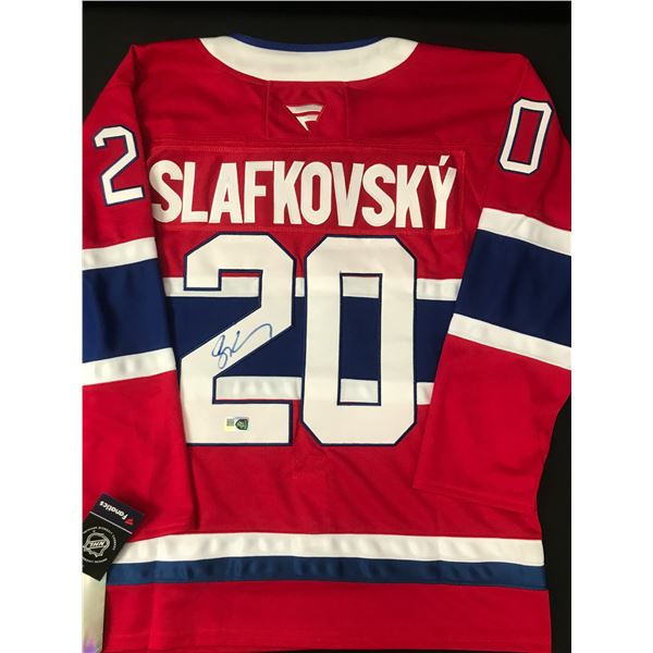 JURAJ SLAFKOVKSY SIGNED MONTREAL CANADIENS CUSTOM JERSEY - ELITE SPORTS COA