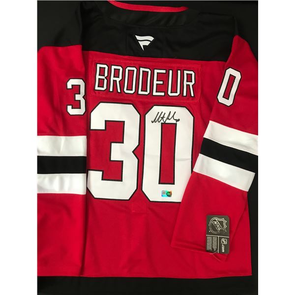 MARTIN BRODEUR SIGNED NEW JERSEY DEVILS CUSTOM JERSEY - ELITE SPORTS COA