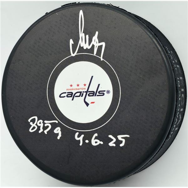 ALEXANDER OVECHKIN SIGNED AND INSCRIBED HOCKEY PUCK (FANATICS COA)