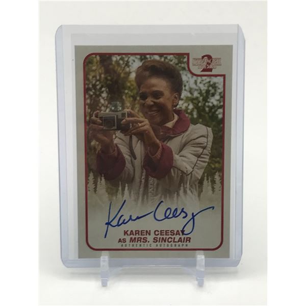STRANGER THINGS KAREN CEESAY SIGNED TRADING CARD - TOPPS COA
