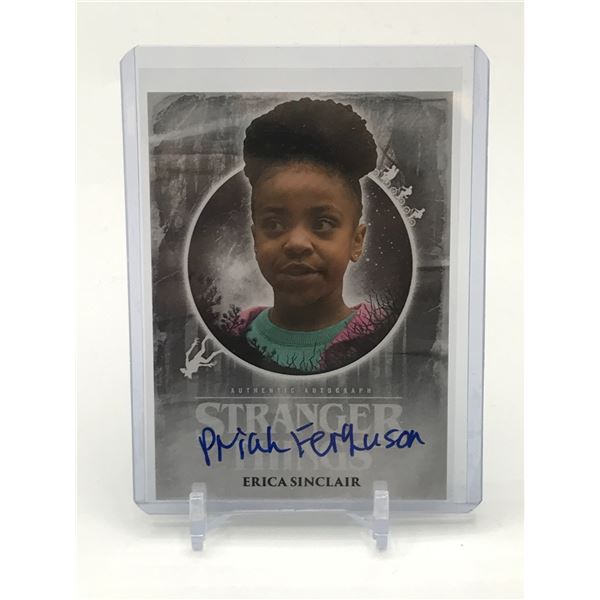 TOPPS STRANGER THINGS ERICA SINCLAIR SIGNED TRADING CARD