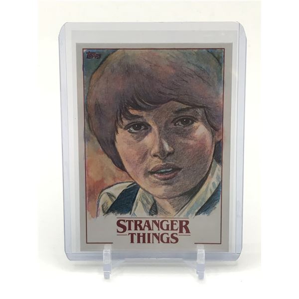 1 OF 1  TOPPS STRANGER THINGS ARTIST SIGNED SKETCH TRADING CARD