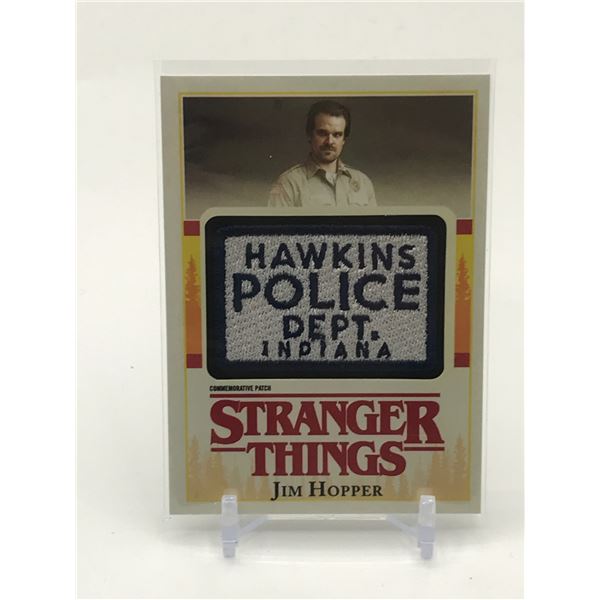 TOPPS STRANGER THINGS MEMORATIVE PATCH TRADING CARD - HAWKINS POLICE DEPT