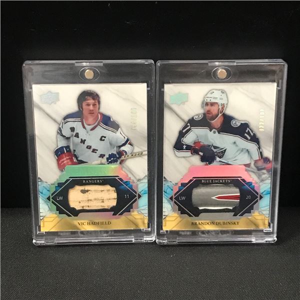 LOT OF 2 HOCKEY PATCH TRADING CARDS /100
