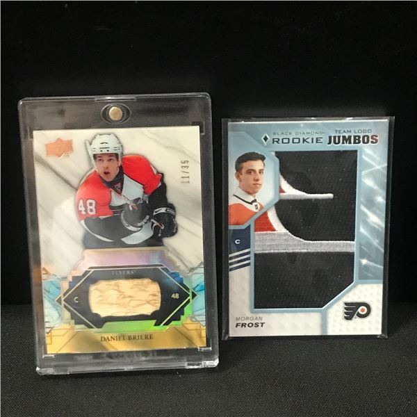 LOT OF 2 HOCKEY PATCH TRADING CARDS - INCLUDING 11/35