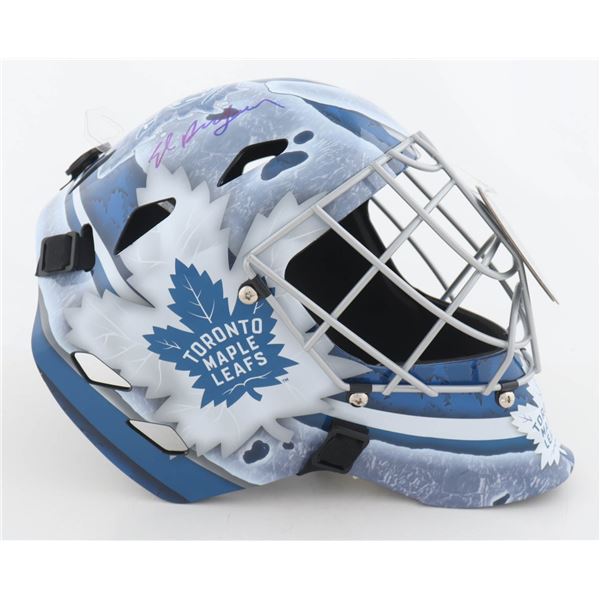 ED BELFOUR SIGNED TORONTO MAPLE LEAFS GOALIE MASK (SCHWARTZ COA)
