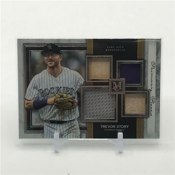 2020 TOPPS MUSEUM COLLECTION BASEBALL TREVOR STORY QUAD PATCH TRADING CARD