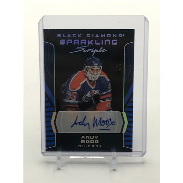 2025-26 BLACK DIAMOND HOCKEY ANDY MOOG SIGNED TRADING CARD