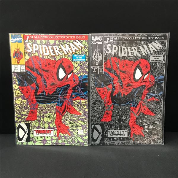 LOT OF 2 SPIDERMAN #1 COMICS - MARVEL COMICS