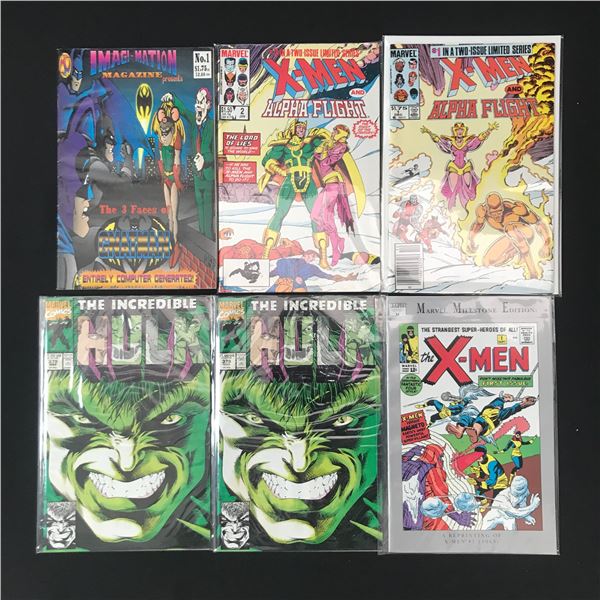LOT OF 6 MIXED TITLE COMICS - MARVEL & DC