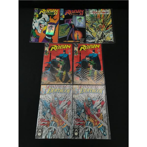 LOT OF 7 MIXED TITLE COMICS - MARVEL & DC