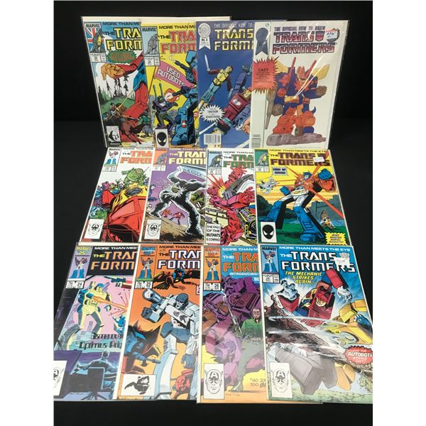 LOT OF 12 TRANSFORMERS COMICS - MARVEL COMICS