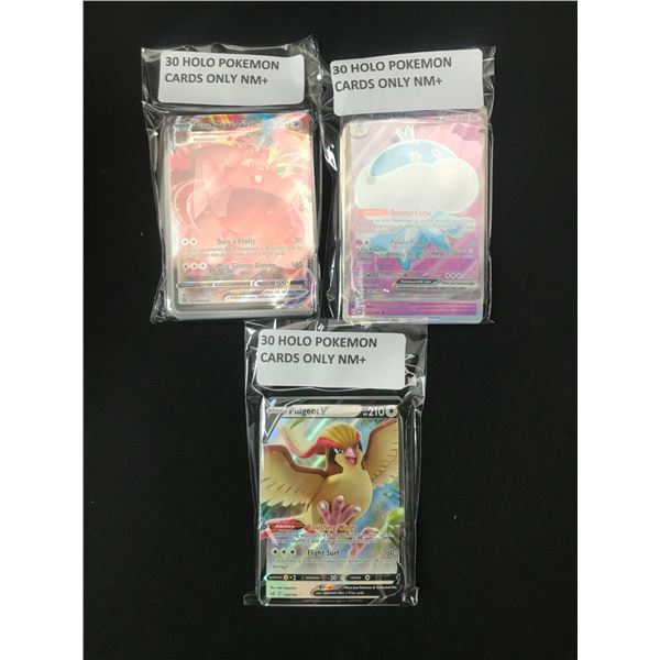 LOT OF 90 POKEMON TCG TRADING CARDS - HOLOS ONLY