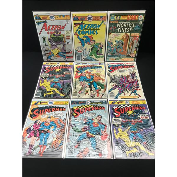 LOT OF 9 COMICS FEATURING SUPERMAN - DC COMICS