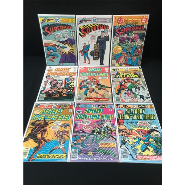 LOT OF 9 COMICS FEATURING SUPERMAN / SUPERBOY - DC COMICS