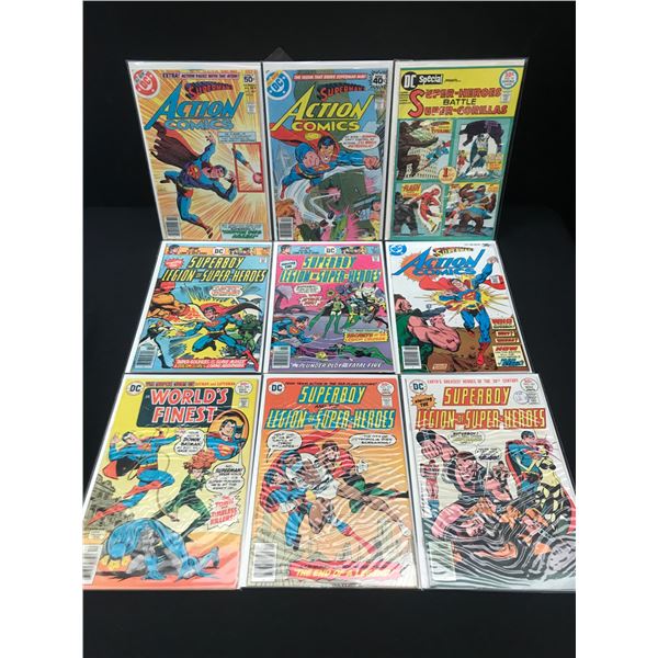 LOT OF 9 COMICS FEATURING SUPERMAN - DC COMICS