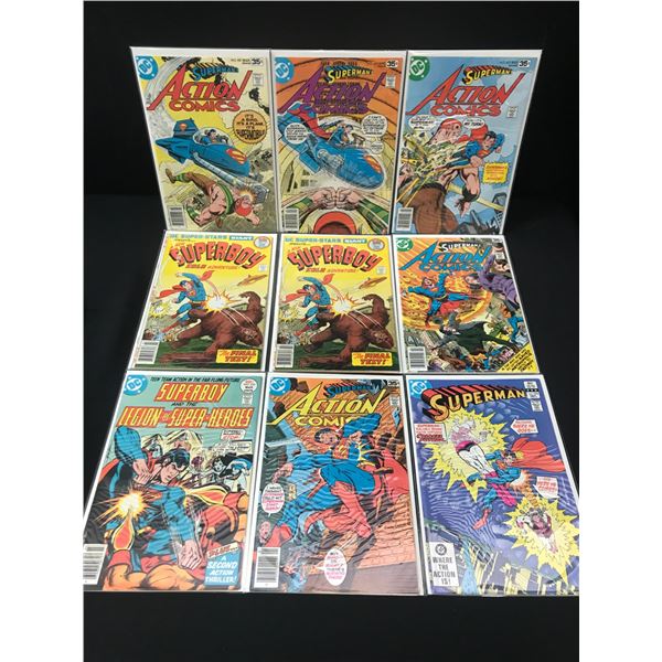 LOT OF 9 COMICS FEATURING SUPERMAN / SUPERBOY - DC COMICS