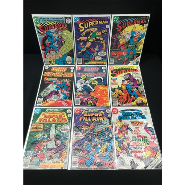 LOT OF 9 MIXED TITLE COMICS - DC COMICS
