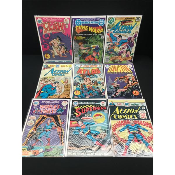 LOT OF 9 MIXED TITLE COMICS - DC COMICS