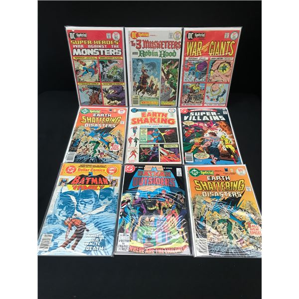 LOT OF 9 MIXED TITLE COMICS - DC COMICS
